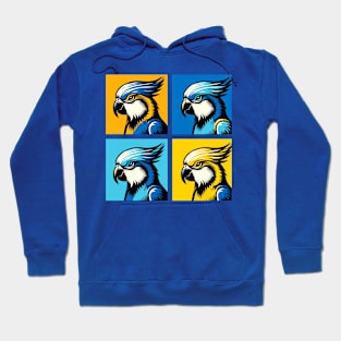 Pop Blue-Crowned Parakeet Art - Cool Birds Hoodie